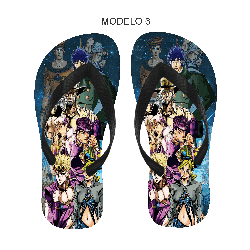 Chinelo JoJo's Bizarre Adventure Masculino e Feminino Varios