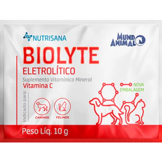Nutrisana Biolyte Sachê10g Suplemento Eletrolítico Cães e Gatos Mundo Animal em Oferta na Shopee