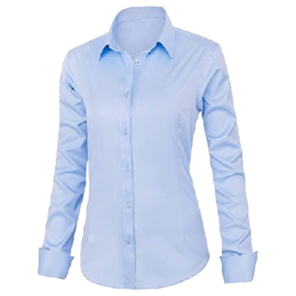 CAMISA CROPPED GABARDINA - Azul-celeste