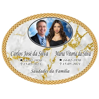 Foto em Porcelana Oval para Túmulo / Lápide / Jazigo / Artigos Religiosos