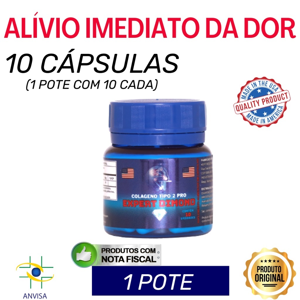 Colágeno Tipo 2 Pró Importado Eua Expert Dimond 1 Pote