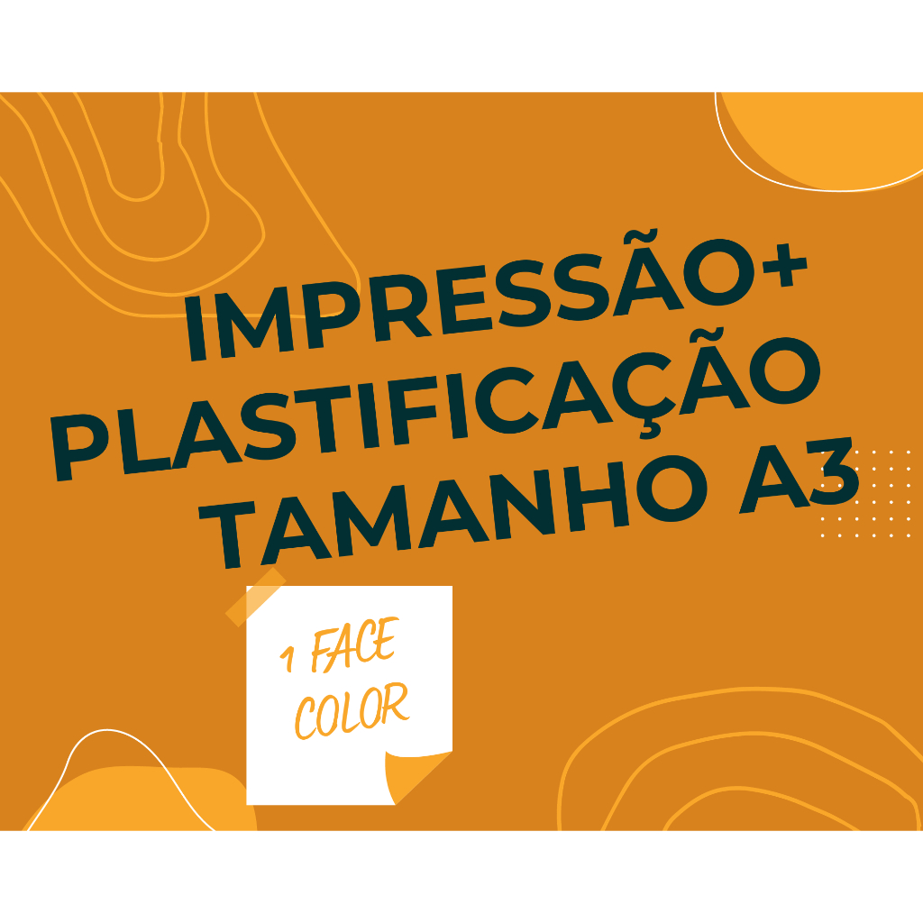 Impressão Plastificação Tamanho A3 Colorida Shopee Brasil 9574