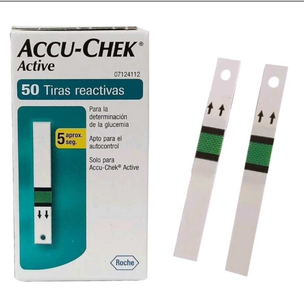 ACCU CHECK ACTIVE COM 50 TIRAS PARA CONTROLE DE GLICEMIA | Shopee Brasil
