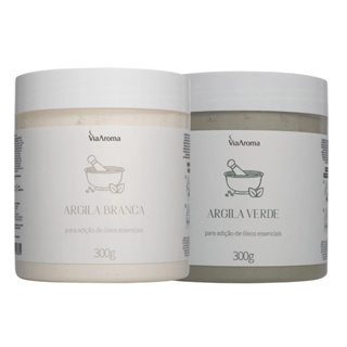 Argila (branca ou verde) Clareadora Óleo Essencial Base Via Aroma 300g
