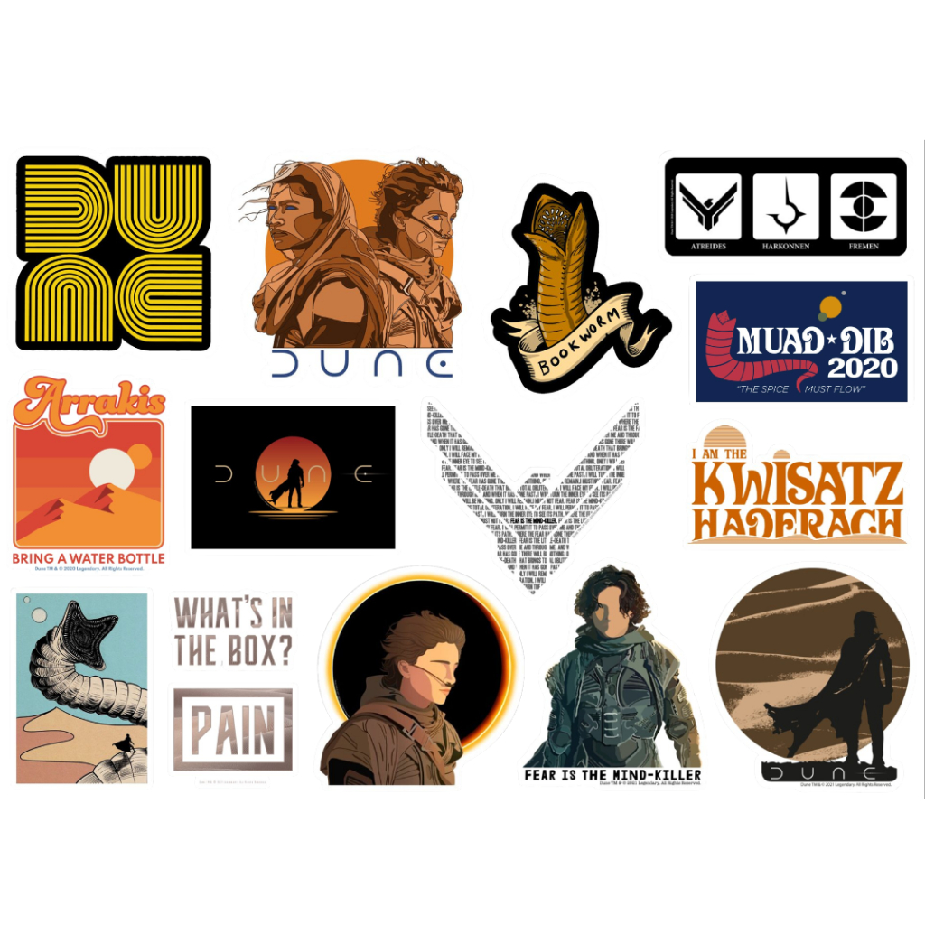 DUNA - CARTELA DE ADESIVOS (com ou sem recorte - para destacar ou cortar a mão!)