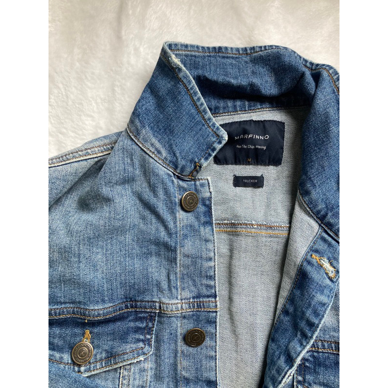 Jaqueta Jeans Marfinno Unissex desapego brechó bazar