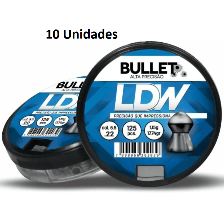 LDW BULLET 5,5mm C/125 LDW ( 10 Unidades ) | Shopee Brasil