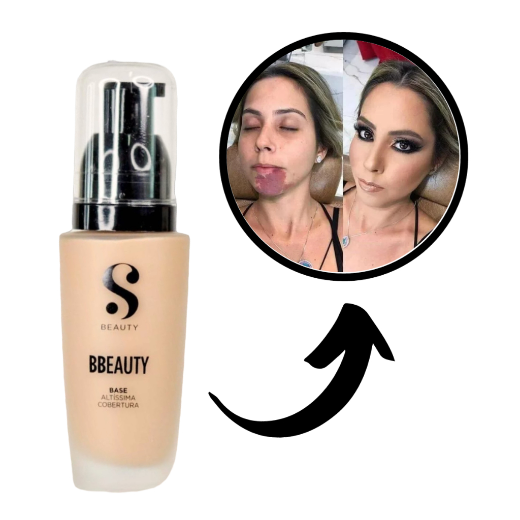 Base Vegana Alta Cobertura Liquida De Rosto Matte Maquiagem Facial A Prova  D Agua Bege Medio Pele Morena Oleosa Cobre Tudo Tatuagem Oil Free Santa