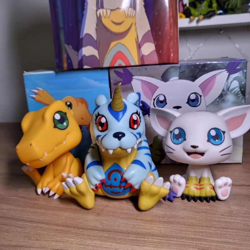 Action Figure Digimon Adventure Agumon Gabumon Tailmon