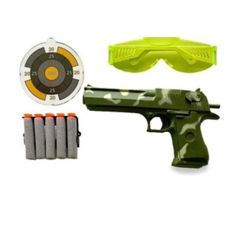 Arminha de Brinquedo do Tipo Nerf Lança Dardos Militar Camuflada