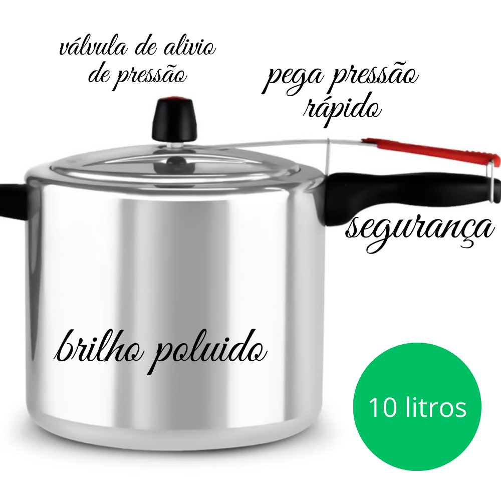 Panela de Pressão Panelux 7L - Cozinhe com Segurança e Rapidez