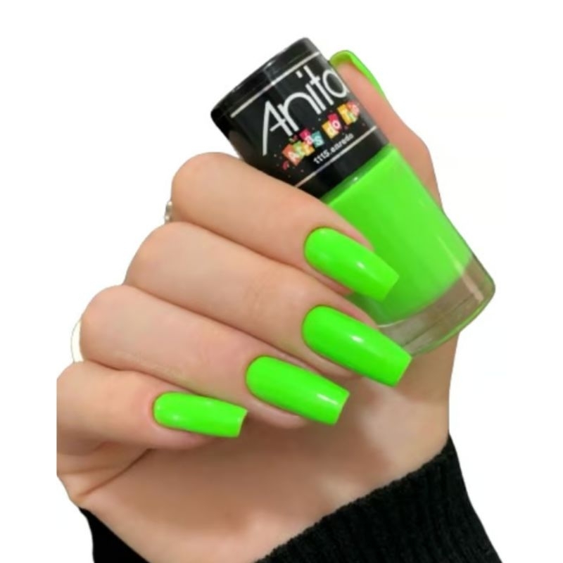 Esmalte Anita Verde neon cor Enredo coleção 2024 Atrás do Trio