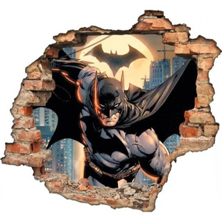 Adesivo Parede 3d Alta Resolução Buraco Falso Batman Begins Quarto ...