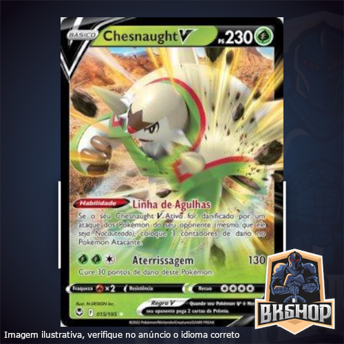 Carta Pokémon Chesnaught V Tempestade Prateada | Parcelamento Sem Juros