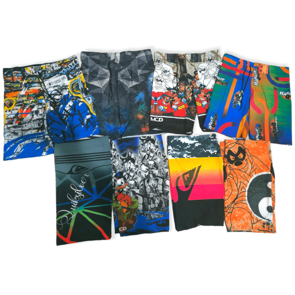 Kit 10 Bermuda/short Elastano mandrake MCD familia do Grau breck irmaos metralhas Quick OKl Tio Patinhas Moto