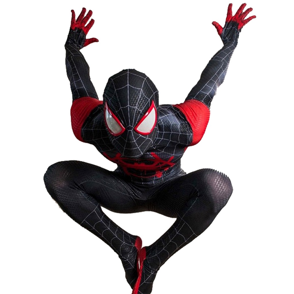 Fantasia Infantil Homem Aranha Miles Morales Roupa Preta | Shopee Brasil