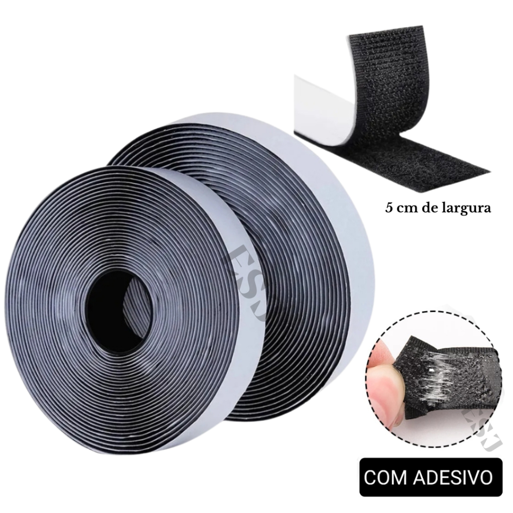 Velcro Adesivo 50mm de largura Dupla Face em ambas as partes Macho e Fêmea