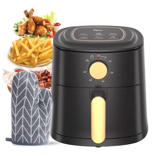 Fritadeira Elétrica Air Fryer Perfin Cesto Quadrado 4L 1100W Preto 127V 220V