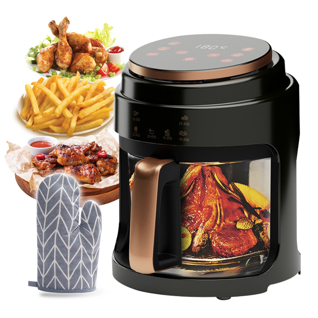 Fritadeira elétrica sem óleo Air Fryer Perfin Preto 3.5L 1100W Fácil E Rápido Antiaderente 127V 220V