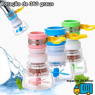 KIT 2 Torneira retrátil de 360 graus com filtro de água Torneira de cozinha com economia de água Chuveiro Torneiras de água ajustáveis