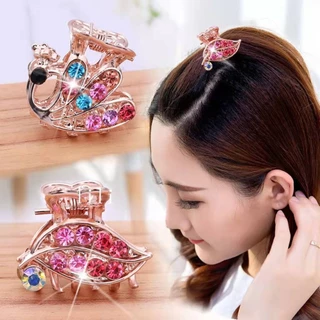 KIT Mini Piranha de cabelo feminino presilha com strass acessórios moda