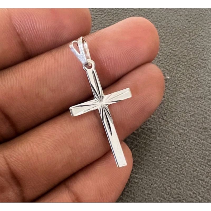 2 Pingentes Cruz crucifixo Prata Mista 925
