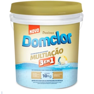 Cloro Multiação 3 em 1 DomClor 10kg