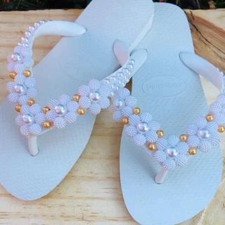 Sandalia havaianas decoradas e customizadas
