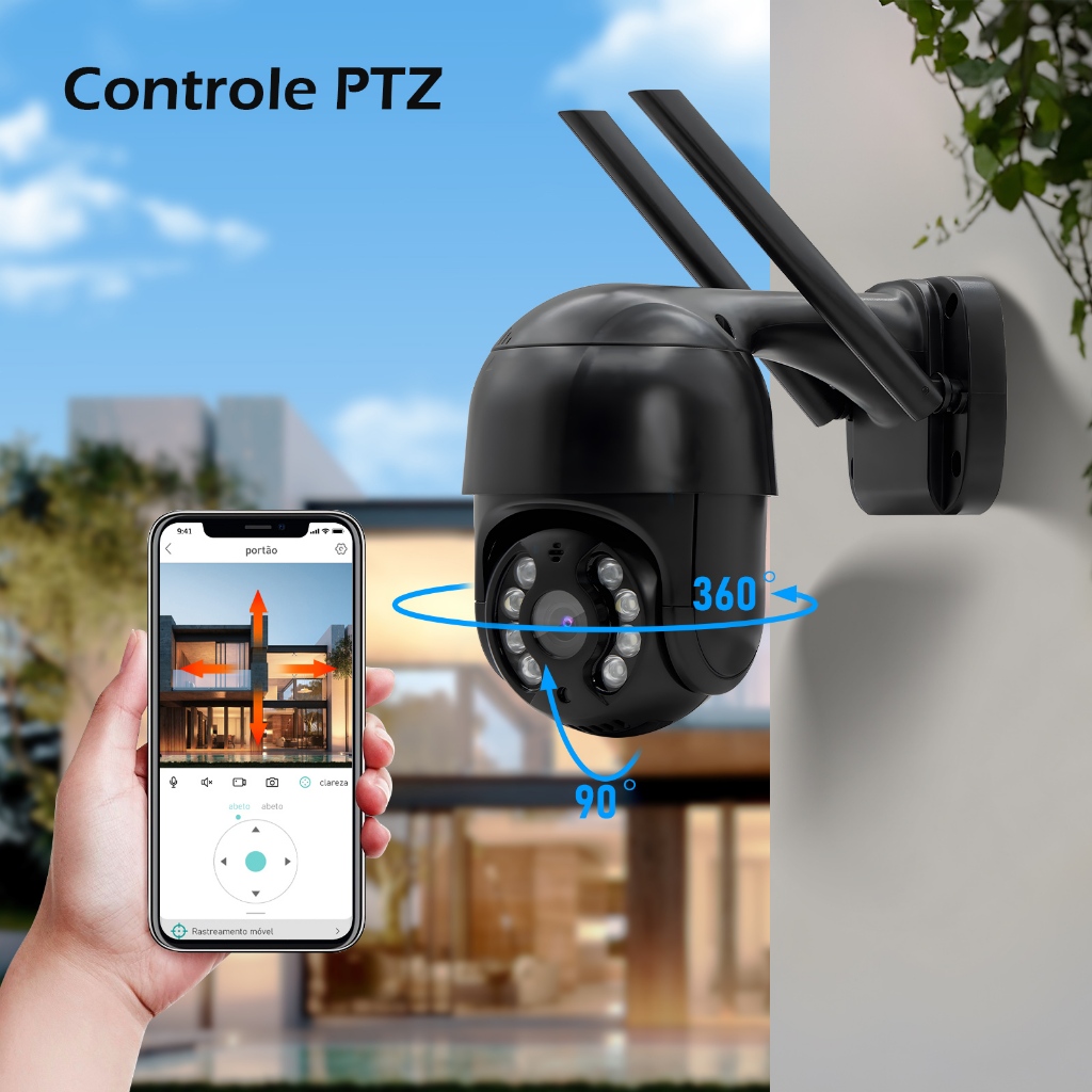 Camera Segurança Gira 320° Smart Ip Wifi Icsee Dome Full Hd A8