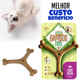 Mordedores para Cachorros Pequeno osso para caes bambootoys P