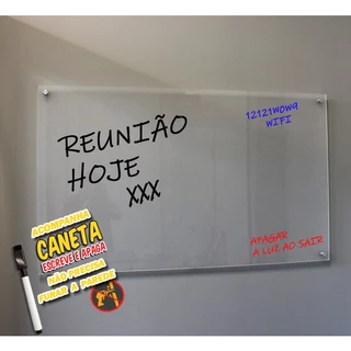 Lousa planner parede lisa 100x90 fixação 3m