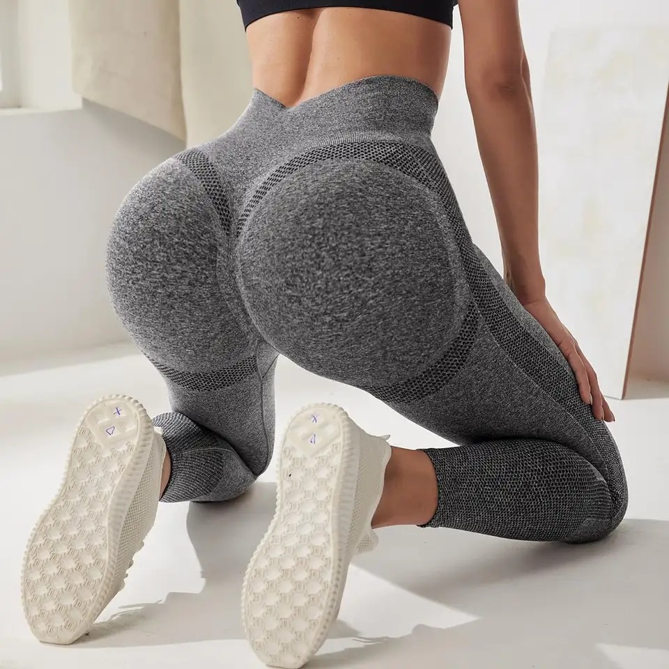Calça Legging Esportiva Academia Feminina Cintura Alta Elástica Secagem Rápida Nao transparente BONOHOME
