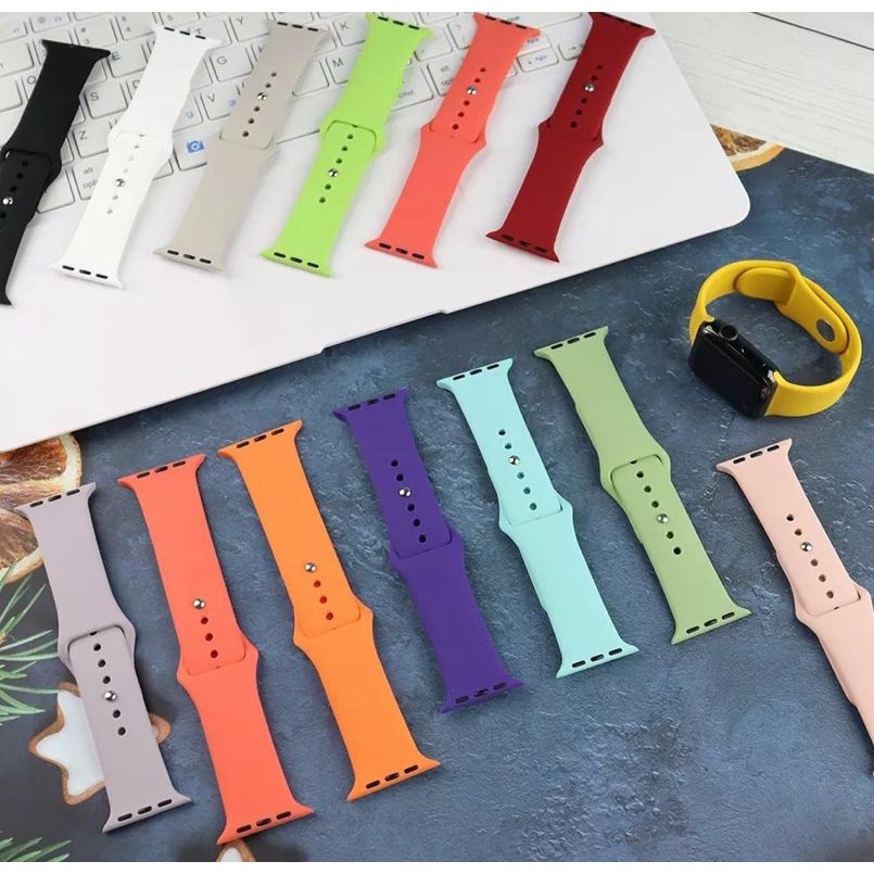 De Silicone Pulseira Lisa para Smartwatch Watch IWO 38mm, 40mm, 42mm e 44mm 45mm 49mm T800 Ultra