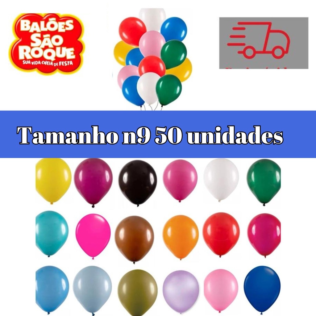 Balão São Roque Látex Bexiga n9 Aniversario Festa Decoração