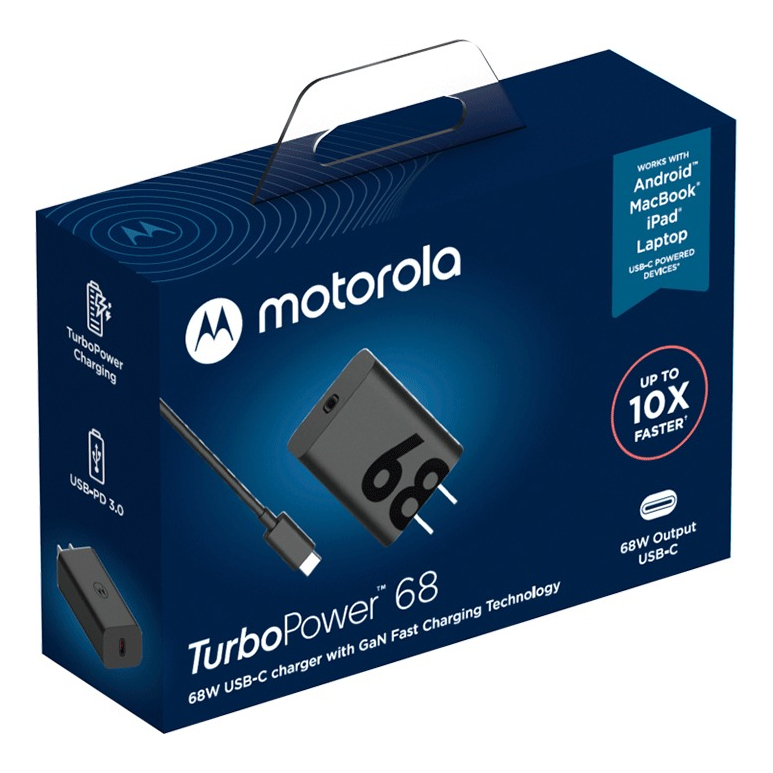 Carregador Motorola Turbo Power 68w Carregamento Rápido 1 linha