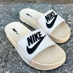 Chinelo Nike Bege Escrita e Just Modelo Nova Coleção Sandália Unissex