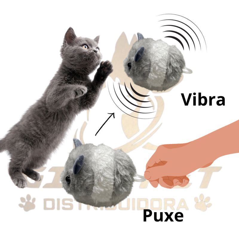 brinquedo interativo para gatos que vibra rato ratinho pra gato