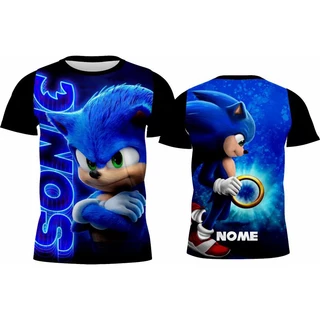 Camiseta adulto Sonic o filme + nome atras (mod2) ! ! NV2