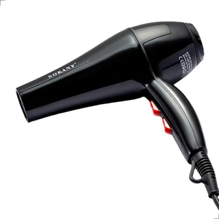 Secador De Cabelos Profissional 1600w e 2200w Estilo 110v 220VPreto 1600w Completo Compacto Cachos Viagem Elétrico Doméstico Tomar