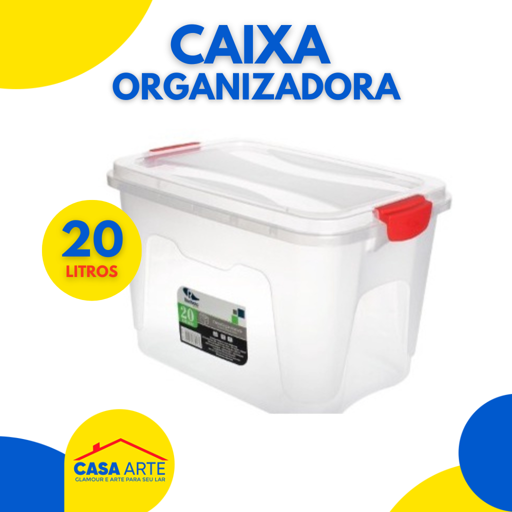 Caixa Organizadora 20,0 L Organização De Brinquedos Livros