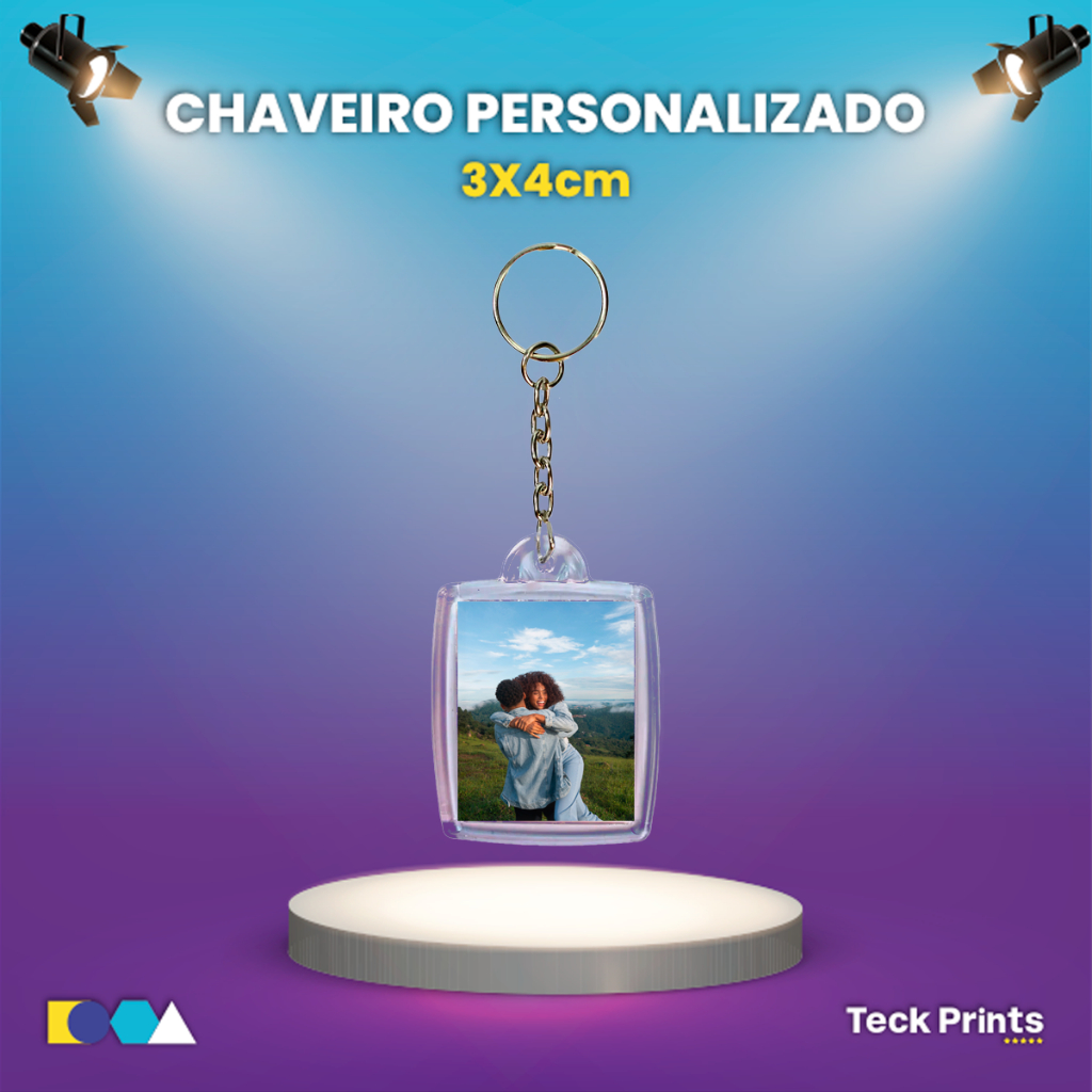 Chaveiro de Acrílico Personalizado 3x4cm