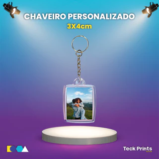 Chaveiro de Acrílico Personalizado 3x4cm