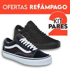 Kit 2 Pares Tênis Vans Old Skool Skate Masculino e Feminino