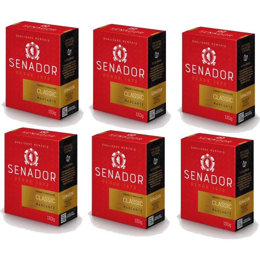 Kit 6 Sabonetes Senador Classic 130g