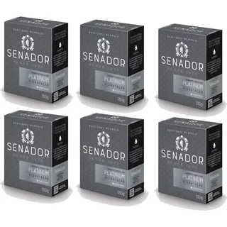 Kit 6 Sabonetes Senador Platinum Memphis 130g
