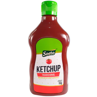 Ketchup Tradicional 1Kg Soeto Alimentos Hamburguer Salgado Molho Lanche Especial Gourmet Pizza Lanchonete Pastel Padaria Petiscos Porções Strogonoff Batata