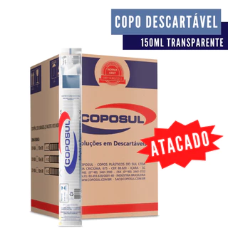 Copos Tiras Copo Descartável 150ml Cristal Transparente