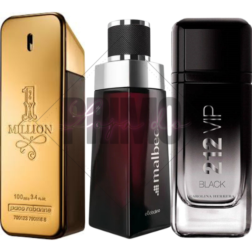 KIT 3 PERFUMES MASCULINOS 100ML MELHOR QUALIDADE IMPORTADOS ENVIO RAPIDO