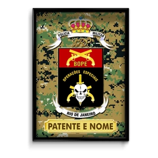 Quadro decorativo personalizado BOPE batalhão de operações especiais
