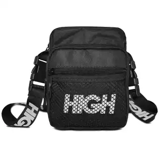Shoulder Bag Bolsa de Ombro Mini Mochila Transversal Preta Pequena HG Necessaire Alça Regulável